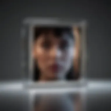 Contemporary Acrylic Style Modern acrylic 5x7 picture frame reflecting light