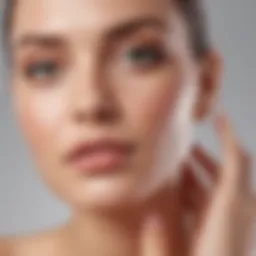 Gentle application of Nair cream on sensitive skin