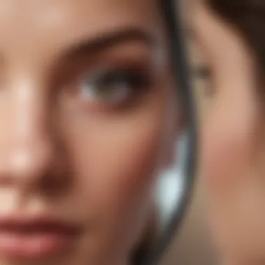 Understanding the Psychological Impact of Under Eye Imperfections A thoughtful individual reflecting on their under eye appearance in a mirror
