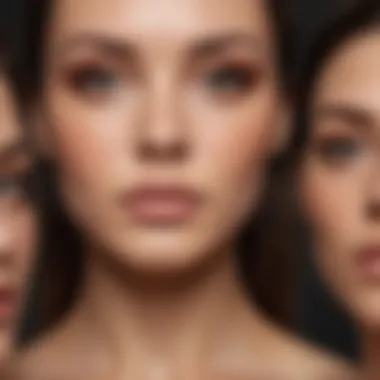 Choosing Concealers Based on Skin Tones An aesthetically pleasing visual of skin tones with concealers that complement each shade