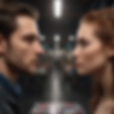 Decisions in Love A symbolic crossroads signifying choices in love and relationships.