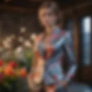 Stylish Floral Guest Attire Stylish guest attire featuring vibrant floral patterns