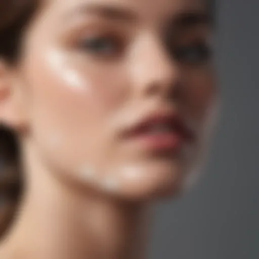 Close-up of a moisturizer's texture showcasing smoothness and consistency