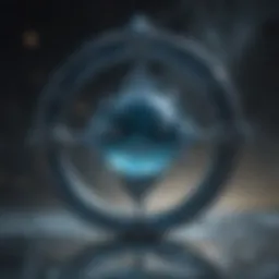 Abstract representation of Pisces symbol in a cosmic setting