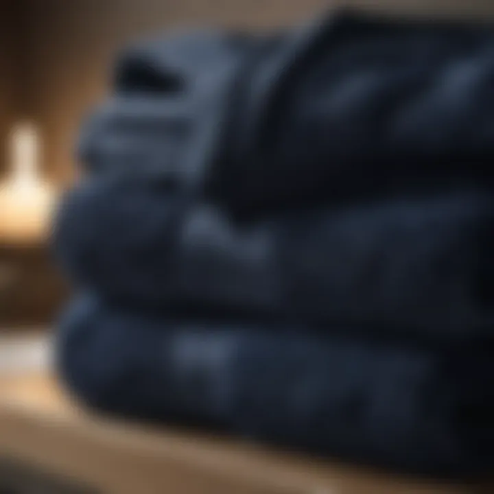 Elegant Plush Bath Sheet Set in Opulent Midnight Blue