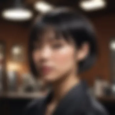 Artistry in Precision Cutting Japanese hair stylist showcasing precision cut