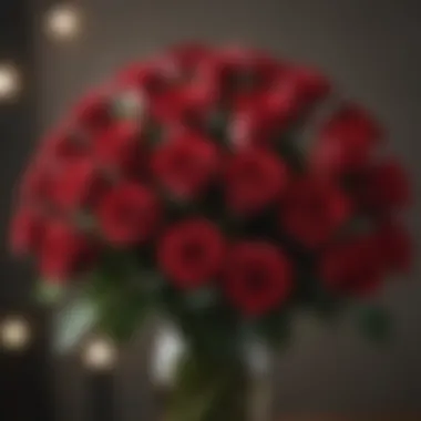 Graceful bouquet symbolizing love Elegant bouquet of red roses