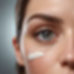 Effervescent eye cream applicator showcasing a rich texture