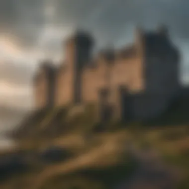 An atmospheric shot of a historical Scottish castle, reflecting the show's setting.