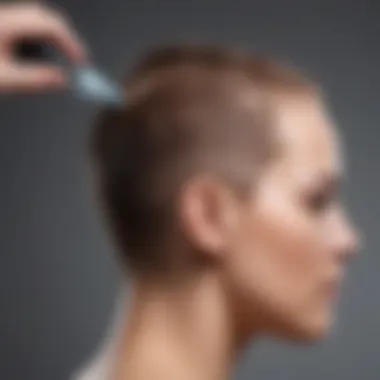 Hair Follicle Stimulation Hair growth cycle illustration with Rogaine effect