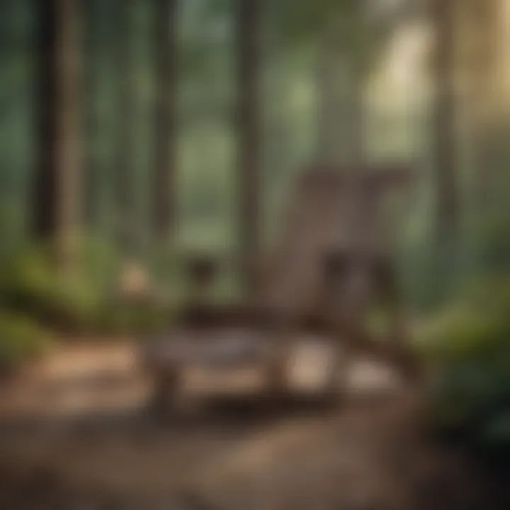 Rustic Outdoor Deck Chair in Forest Serenade