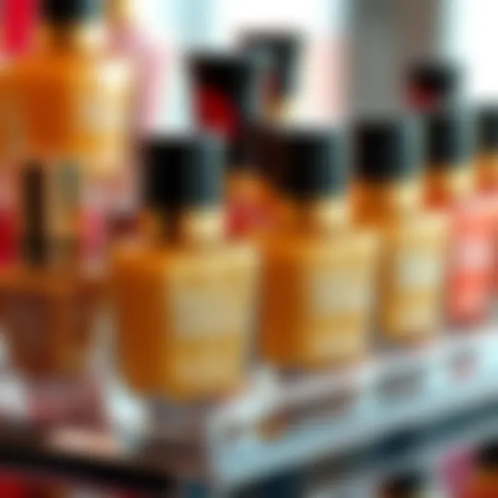 Display of various Sally Hansen nail polish colors including Gold Glitter