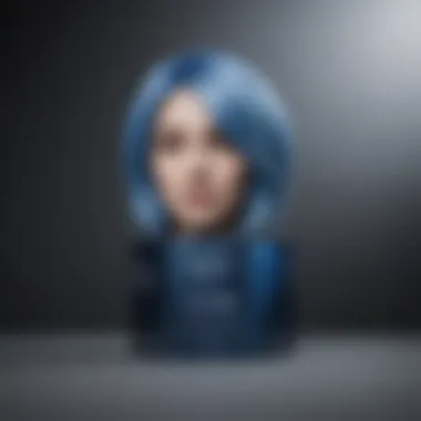 Modern Packaging Blue Hair Dye Semi-permanent blue hair color in a sleek and modern packaging