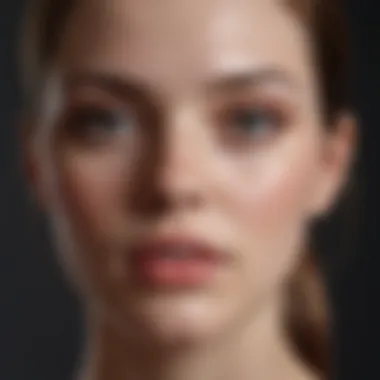 Visual representation of sensitive skin