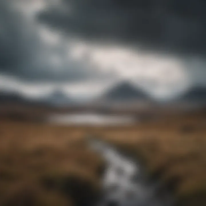 Serene beauty of Connemara National Park under a dramatic sky