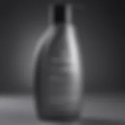 A bottle of specialized shampoo for gray hair prevention