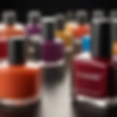 Vibrant Shellac Gel Nail Colors Displayed