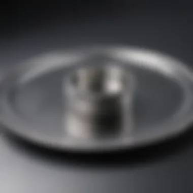 Specialized Product Shine Restoration Specialized silver cleaning product restoring shine to a tarnished silver tray
