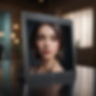 Modern Elegance in Technology Sleek design of a modern 7-inch digital photo frame