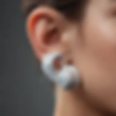 Sleek modern design of ear buds