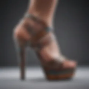 Chic Patterned Platform Sandals Stylish platform sandals with bold patterned straps
