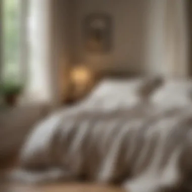 Natural Linen Serenity Organic Linen Sheet Set in a Tranquil Bedroom Oasis
