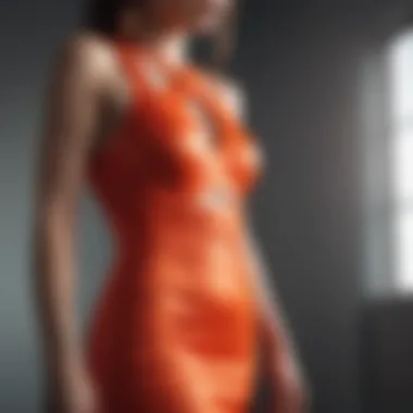 Vibrant Color Statement Fashion forward stomach cut-out dress in vibrant color