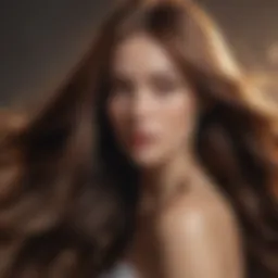 Luxurious long hair flowing elegantly