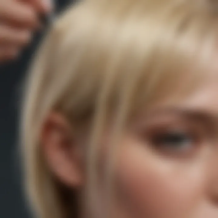 A person applying a DIY hair treatment