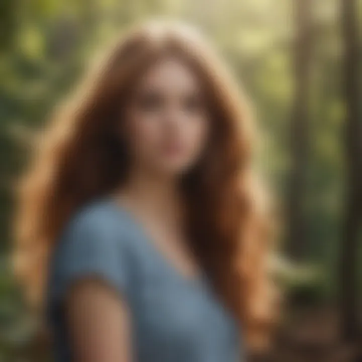 An outdoor scene showcasing weather effects on hair.