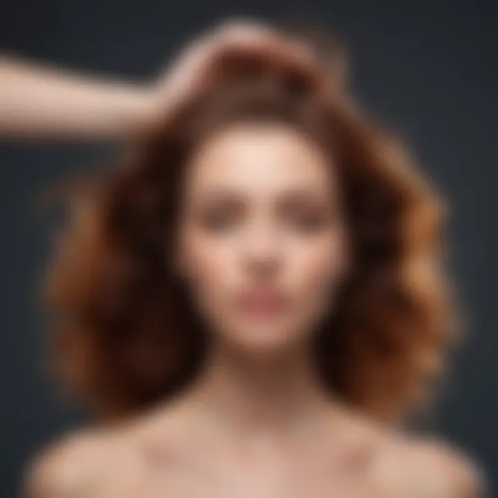 A tranquil scene of a person enjoying a hair treatment.