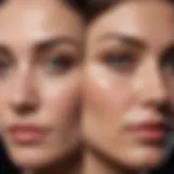 Before and after brow restoration transformation