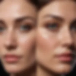 Before and after brow restoration transformation
