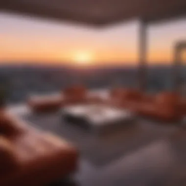 Stunning Sunset view from a lavish Los Angeles penthouse