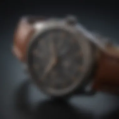 Timeless Timepiece Stylish watch with intricate details and leather strap