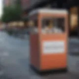 Stylish furniture donation box in NYC