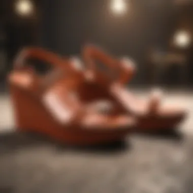 Functional Fashion Stylish wedge flip flops with adjustable straps