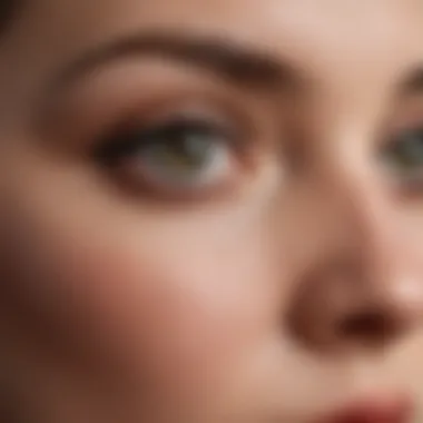 Close-up of under-eye area with subtle makeup