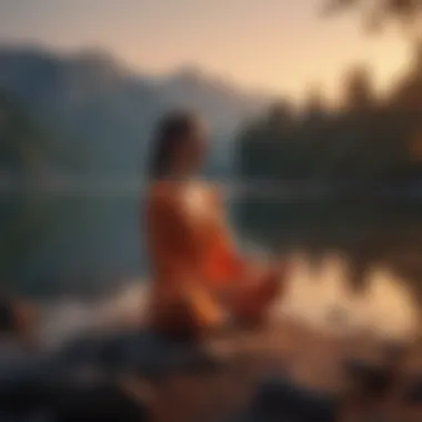 Sunset Meditation by the Lake Sunset Meditation by the Lake