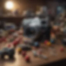 A collection of diverse secret toys displayed artistically