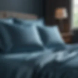 Luxurious silk pillowcase in serene blue hue