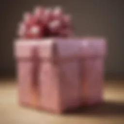A serene setting with a beautifully wrapped gift box