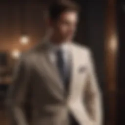Elegant casual suit with modern accessories