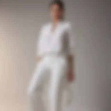 Layering Styles Featuring White Flowy Trousers Fashionable layering with white flowy trousers