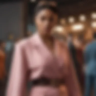 Fashion Forward: The Style Impact of Influencers An influential black female Instagram creator showcasing a fashion ensemble.
