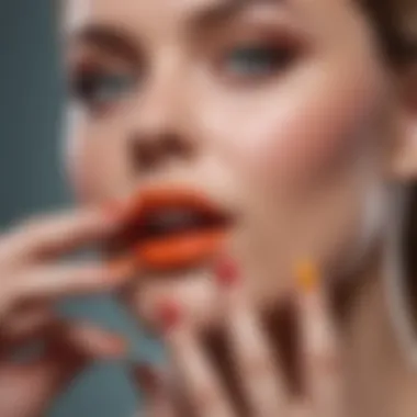 An artistic representation of color theory applied to nail aesthetics.