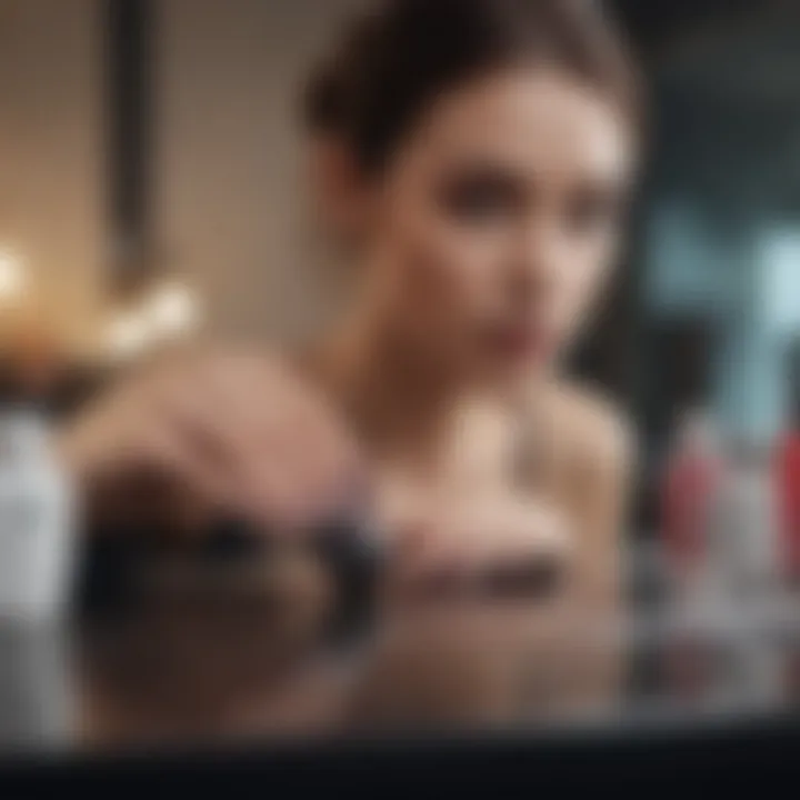 A serene workspace with nail care products emphasizing self-expression.