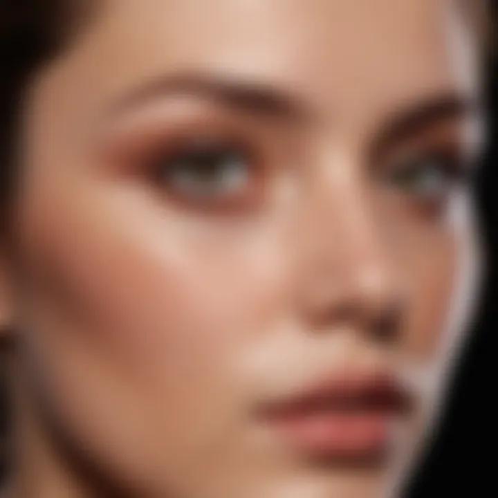 Close-up of under-eye area highlighting dark circles.