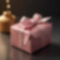 Delicate gift wrapped in soft fabric with a personalized touch