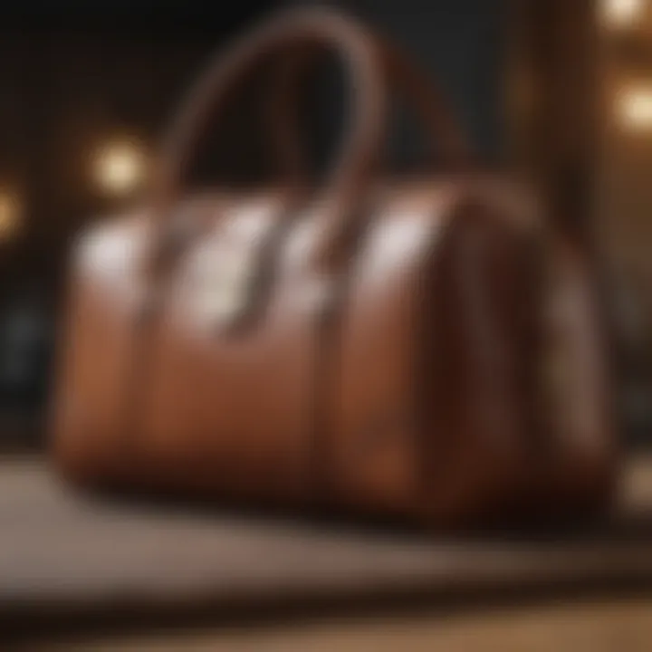 Luxurious leather bag representing sophistication